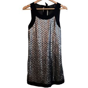 Victoria Secret Sequin & Sheer Black Dress Sz XS